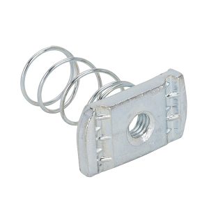 Channel Nut long spring zebedee M8